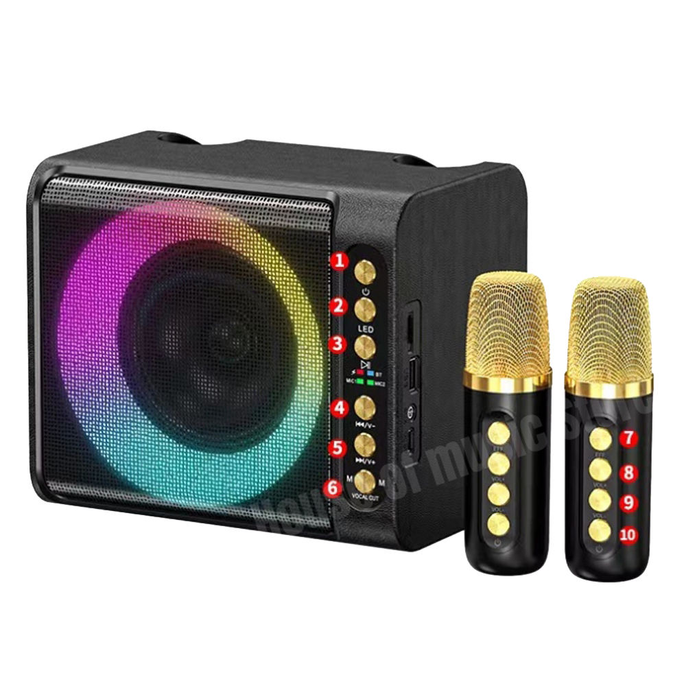 SPEAKER 20W BT KARAOKE X2 MICS – T-203