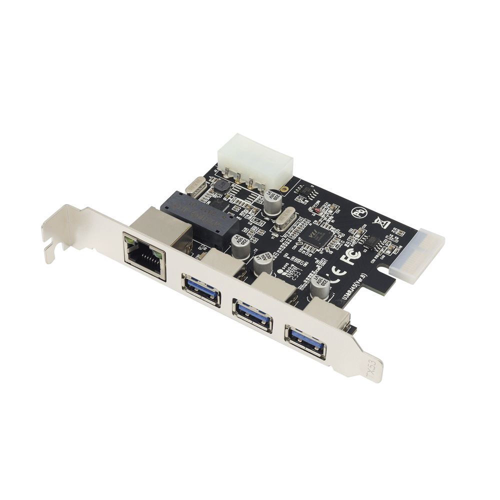 TARJETA PCI EXPRESS X3 USB 3.0 + RJ45