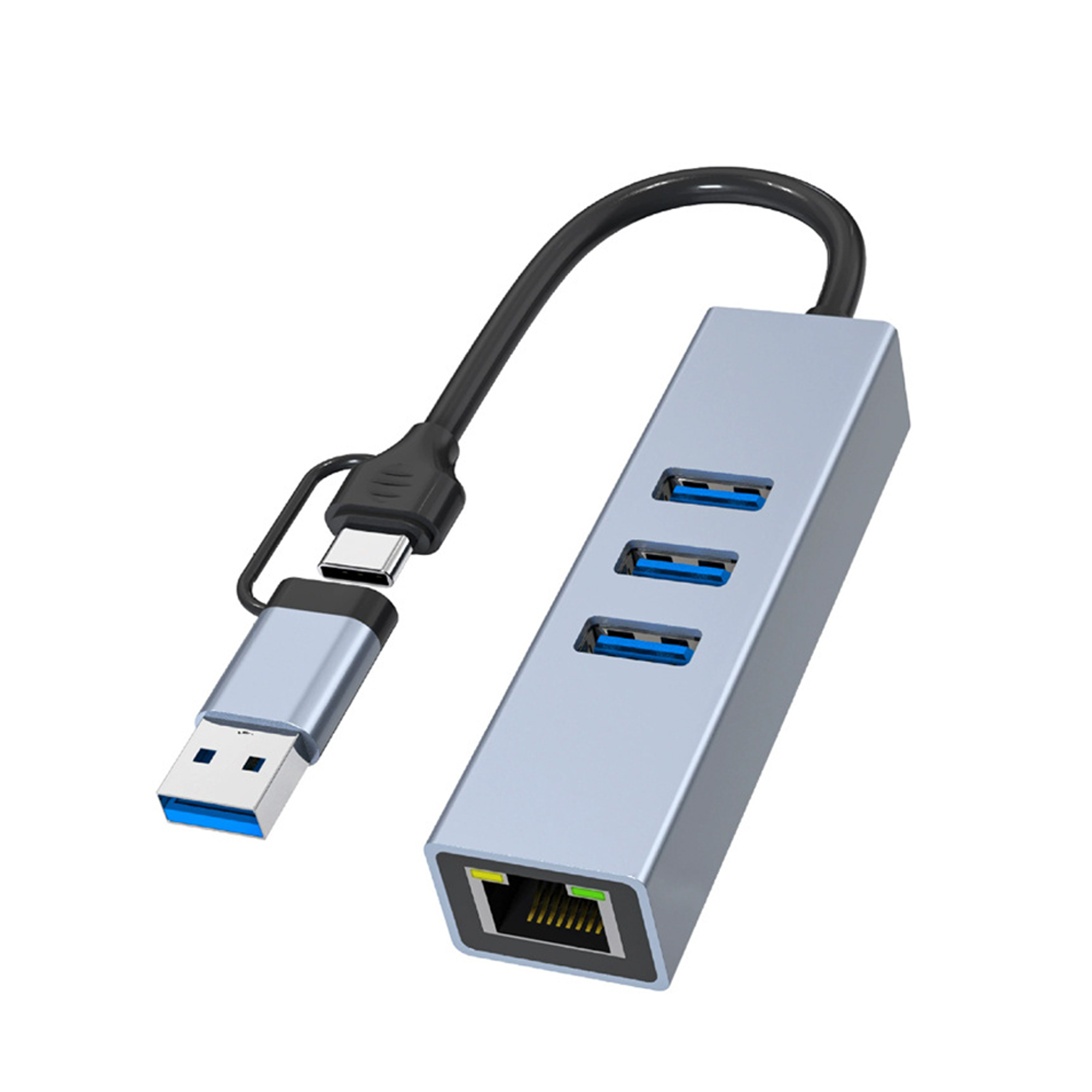 HUB TIPO C 2 EN 1 2.0 + RJ45 100M – SL-036