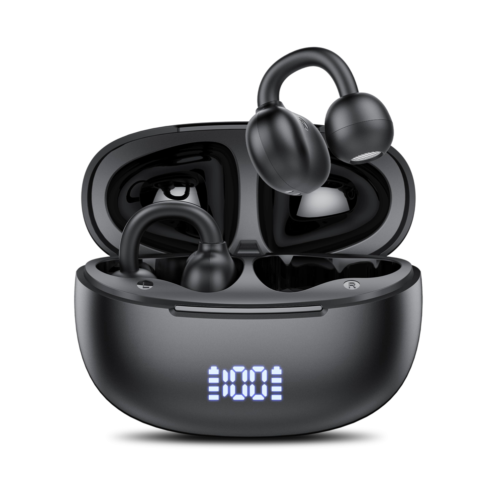 AUDÍFONOS TWS OPEN EAR CLIP LCD – S73